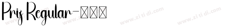 Priz Regular字体转换